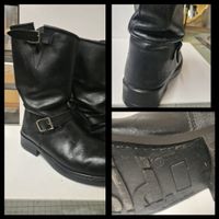 Biker boots Leder schwarz Grösse 43 gut erhalten