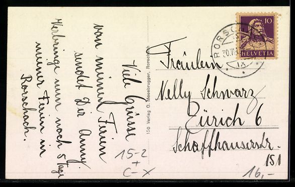 Cartoline postali: Rorschach, Luftschiff Zeppelin über dem – Usato da Berlin venduto da bartko-reher 1