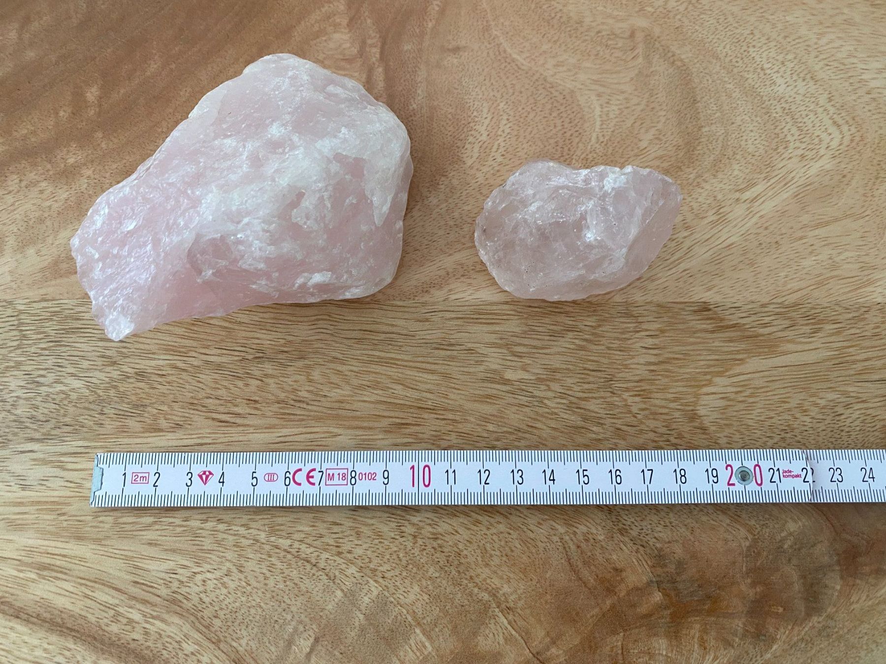 Minerali & Pietre curative: Rosenquarz - 2 Steine – Usato da Gerolfingen venduto da Regenbogen88