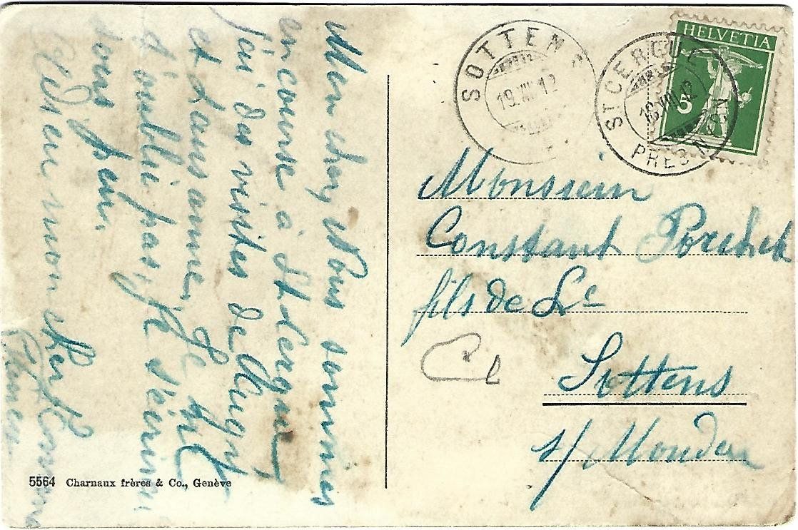 Cartoline postali: St.Cergue Hotel Auberson Postkutsche – Usato da Wetzikon ZH venduto da Brulu100 1