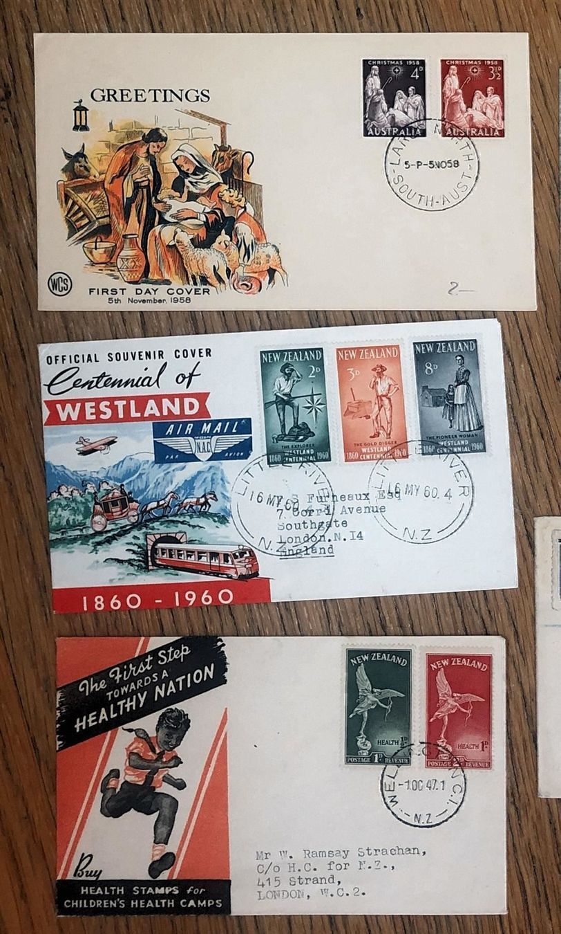 Tutti i francobolli: 7 alte FDC Neuseeland ab 1938 – Usato da Lufingen venduto da Rac0 4