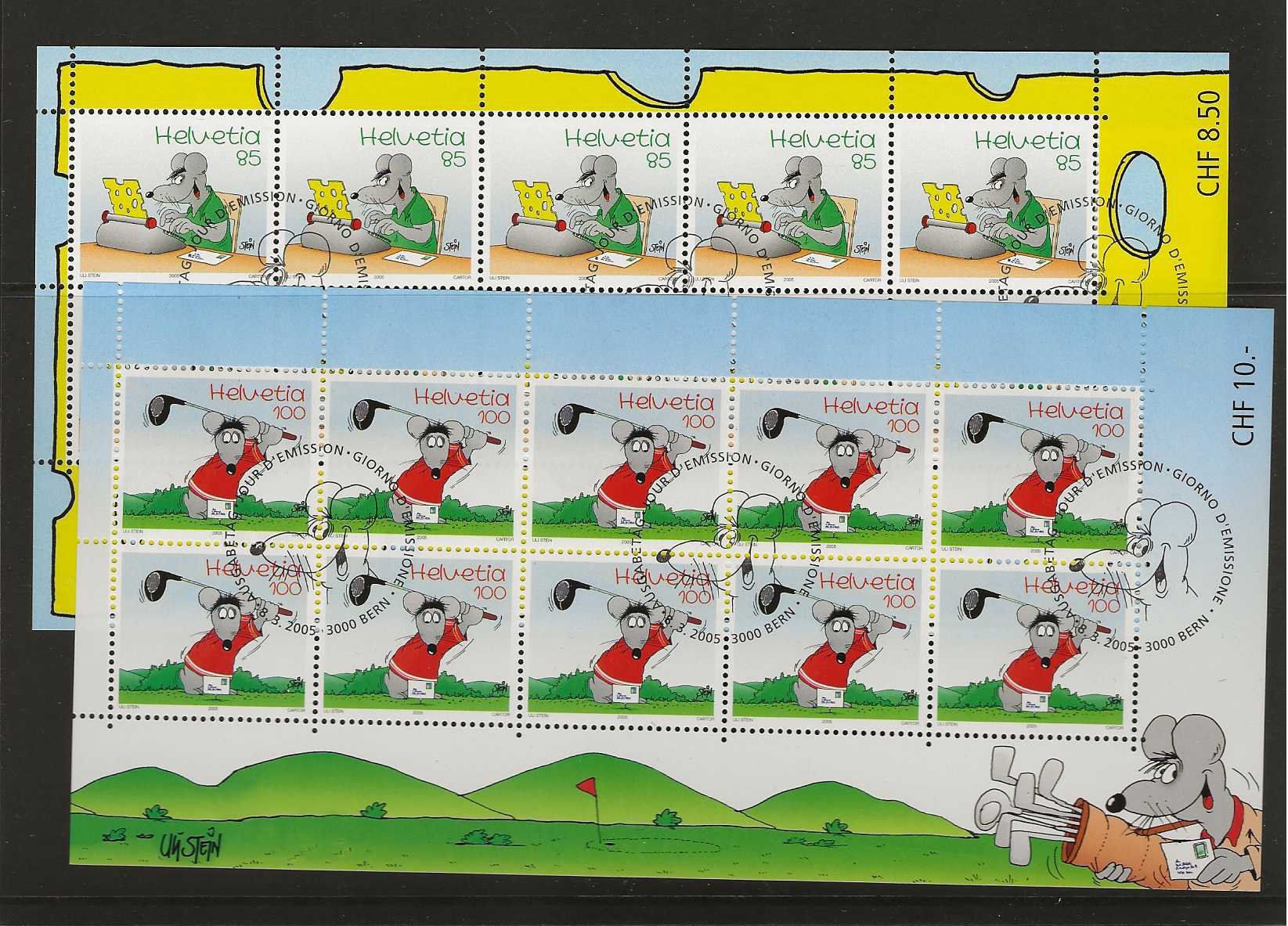 Tutti i francobolli: timbre 1158-1159 2 feuillets de 10 timbres – Usato da Sorvilier venduto da carose01