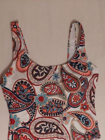 Neuer Damen Badeanzug mit Paisleymuster, Grösse XXL