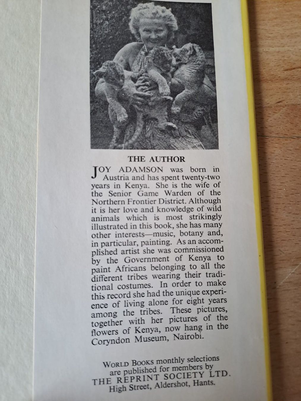 Libri: Born Free Joy Adamson – Usato da Sevelen venduto da Cangaroo 2