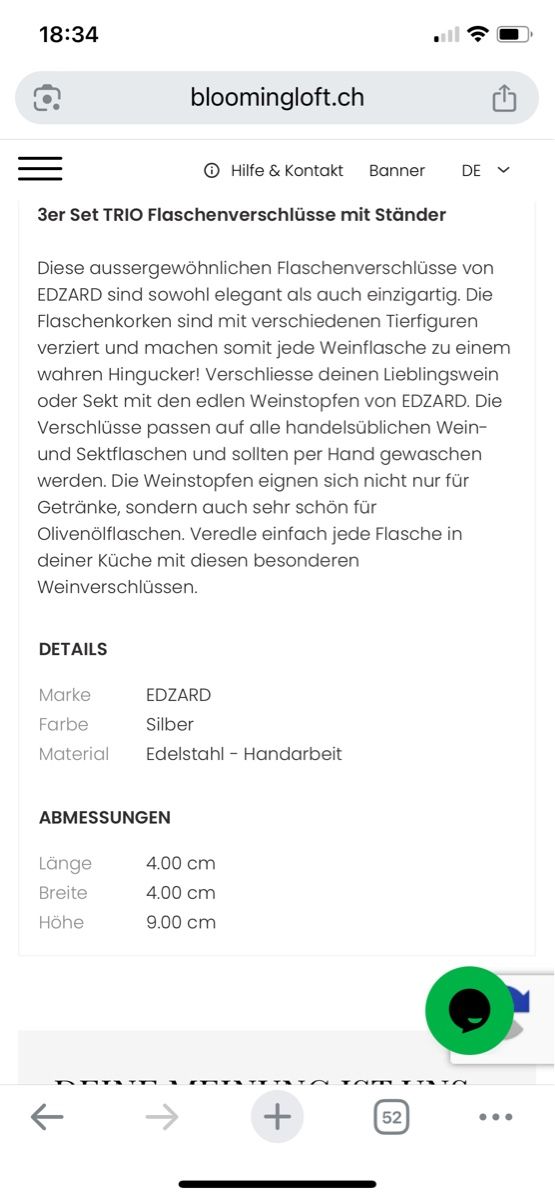 Apribottiglie & Tappi per chiusura: Flaschenverschluss Edzard 3er Set – Nuovo (secondo la descrizione) da Thun venduto da xsaraa 3