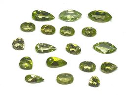 Dès 1.- Fr. - 18x Péridots 10.14 ct  - CERTIFICAT 1'200.- Fr