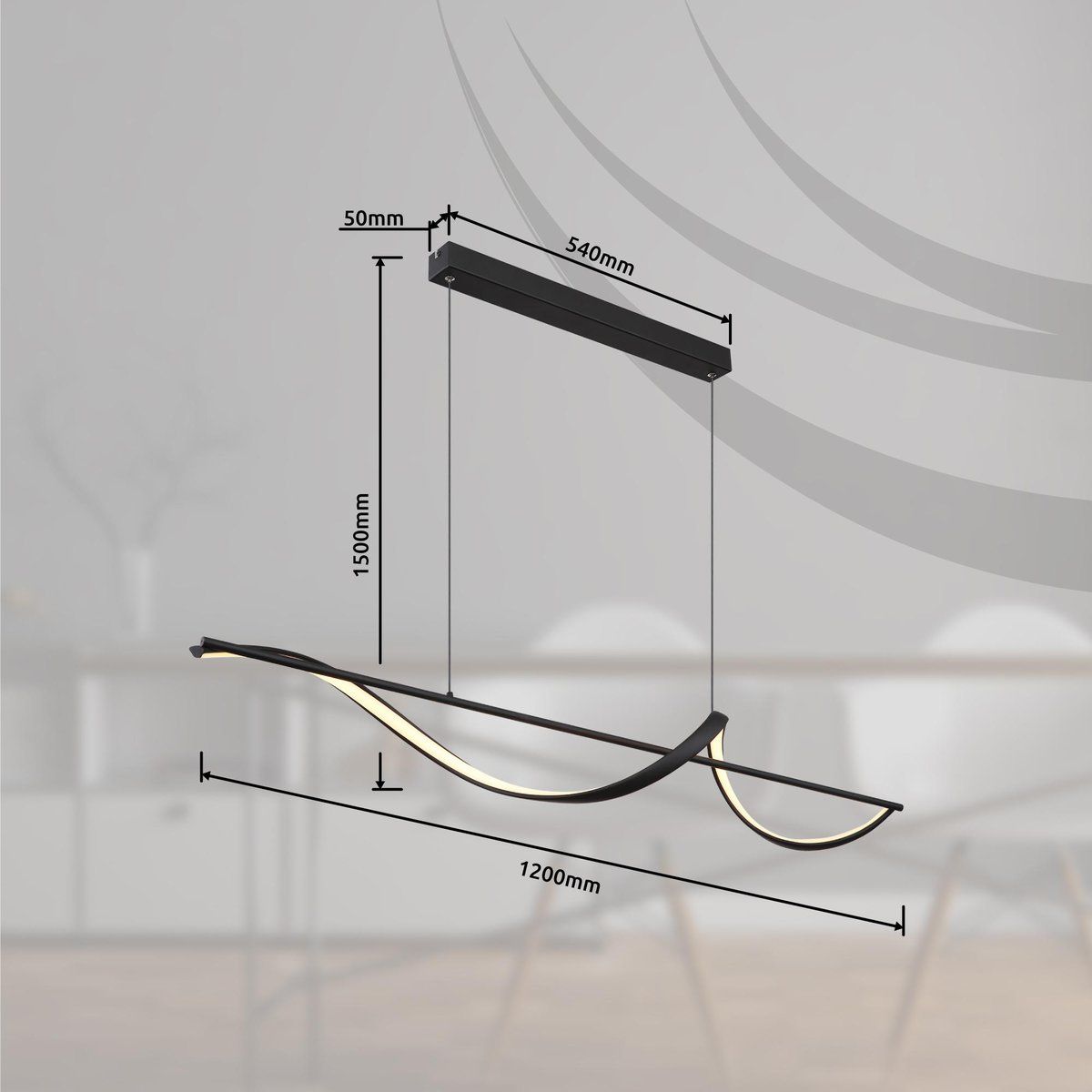 Lampadari & plafoniere: LED Pendelleuchte, 120 cm x 20 cm – Nuovo (secondo la descrizione) da Kreuzlingen venduto da Smart-Light 2