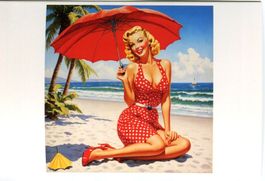 Postkarte "Pin-up".