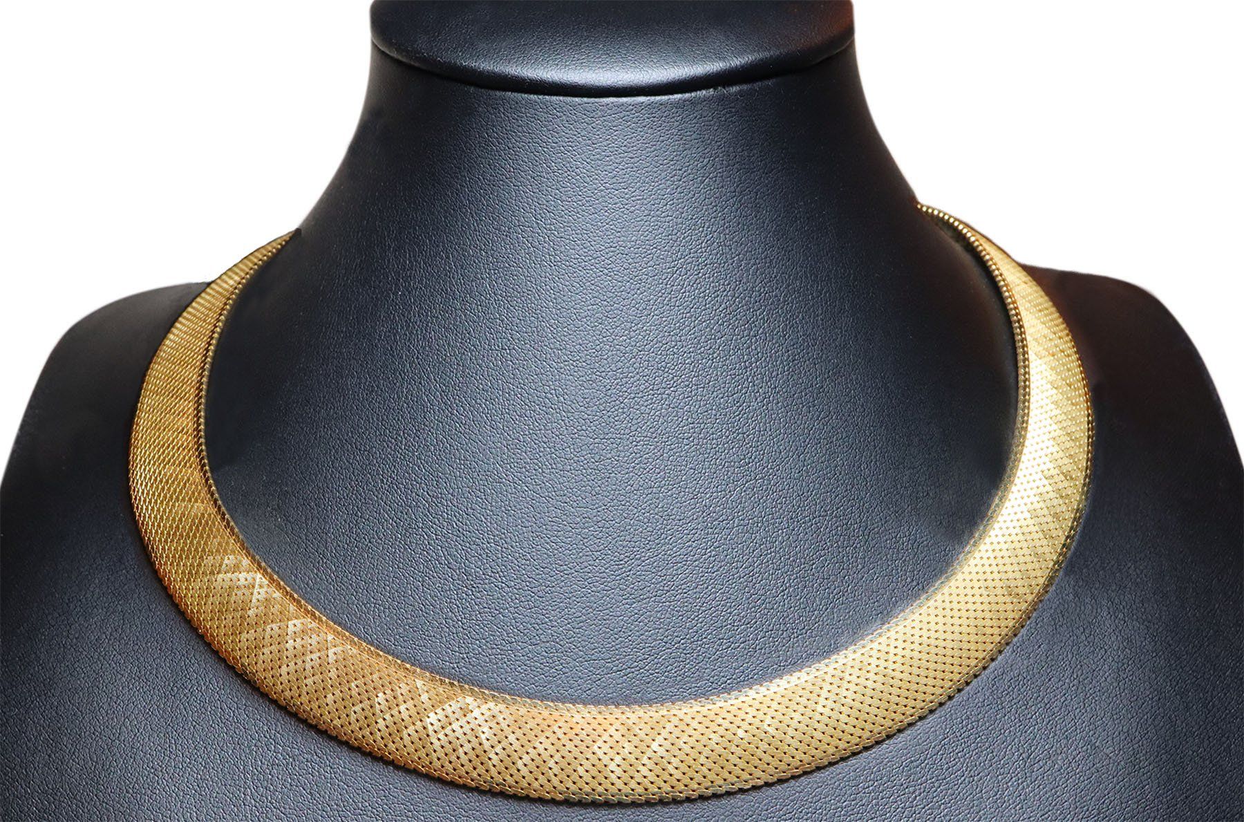 Catenine: 750er Gelbgold Collier mit Kontrastdesign – Usato da Dürnten venduto da schmucklicher 4