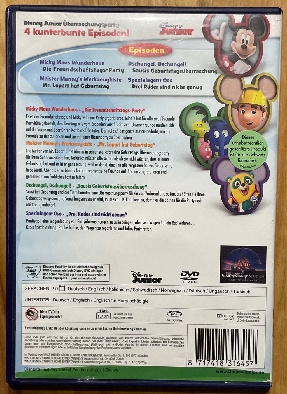 Alle DVDs: DVD Disney Junior - 4 kunterbunte Episoden – Gebraucht aus Eglisau von felix_ch 1