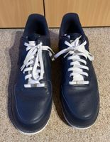 NIKE Air Force 1, Leder, Navy Blue, Grösse 52.5/18