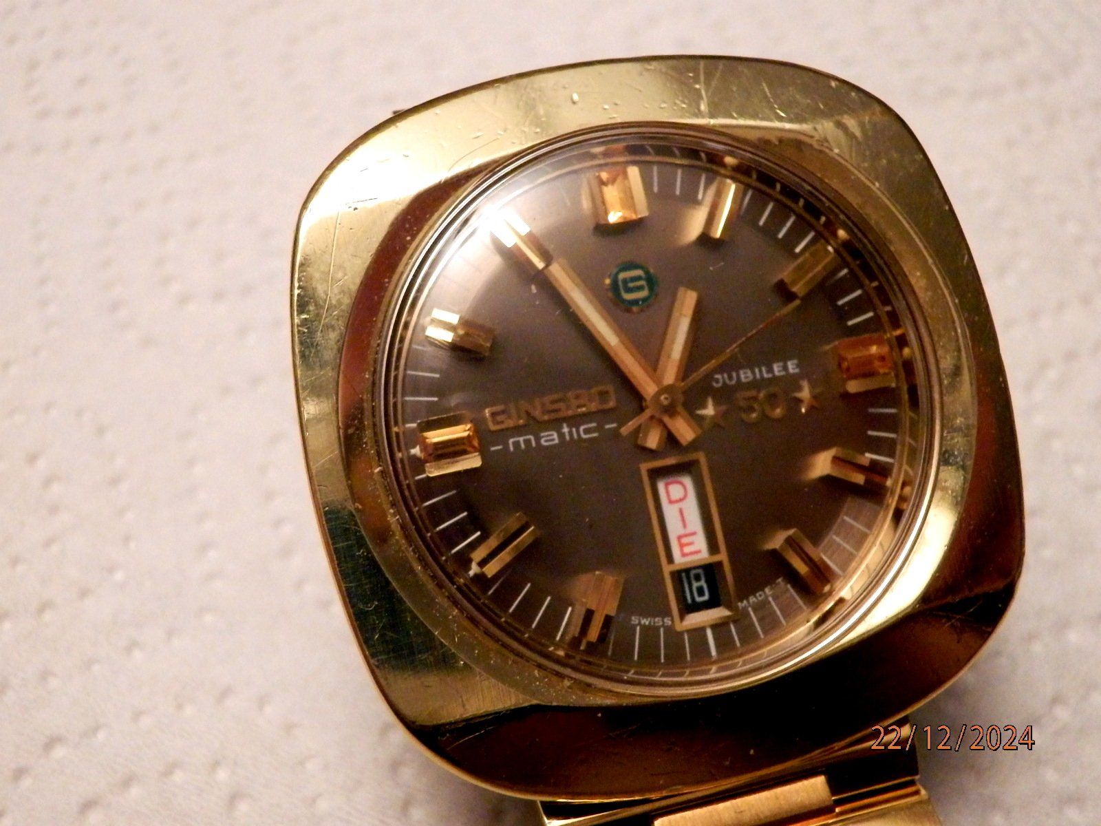 Ginsbo Watch Co Orologi: Ginsbo, Matic, Jubileé, Automatic, Jubiläums Ausgabe 1973 – Usato da Ueberstorf venduto da dinbau 1