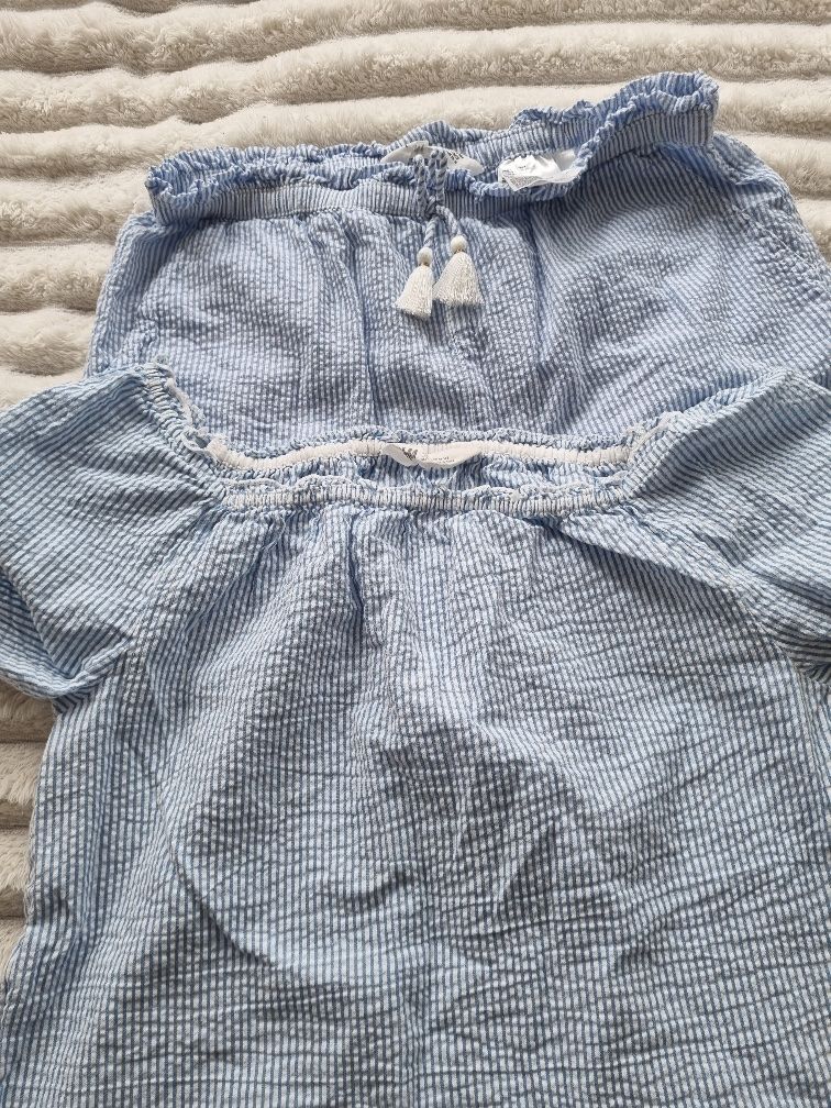H&M Kleiderpakete & -sets: Ensemble H&M rayé bleu et blanc, taille 158/164 cm – Gebraucht aus Riddes von pierre-a-facettes 1