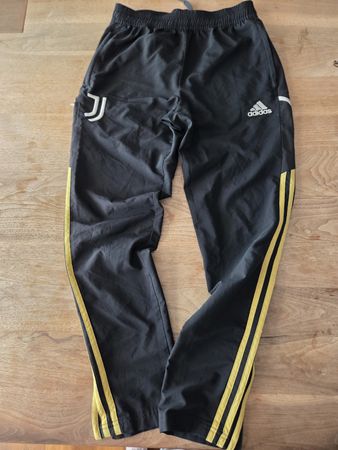 Adidas Sporthose Schwarz Gelb Grösse 164 13-14Y guter Zustan