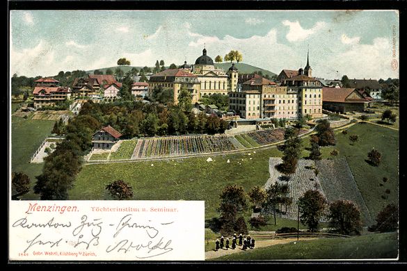 Cartoline postali: Menzingen, Töchterinstitut u. Seminar – Usato da Berlin venduto da bartko-reher