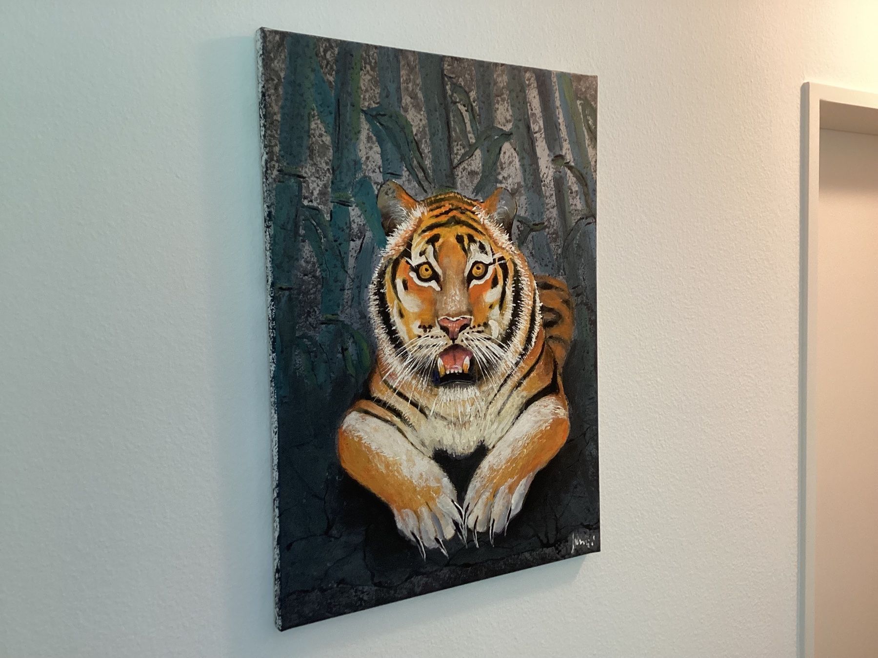 Gemälde: Tiger Acrylgemälde – Gebraucht aus Luzern von Francys 1