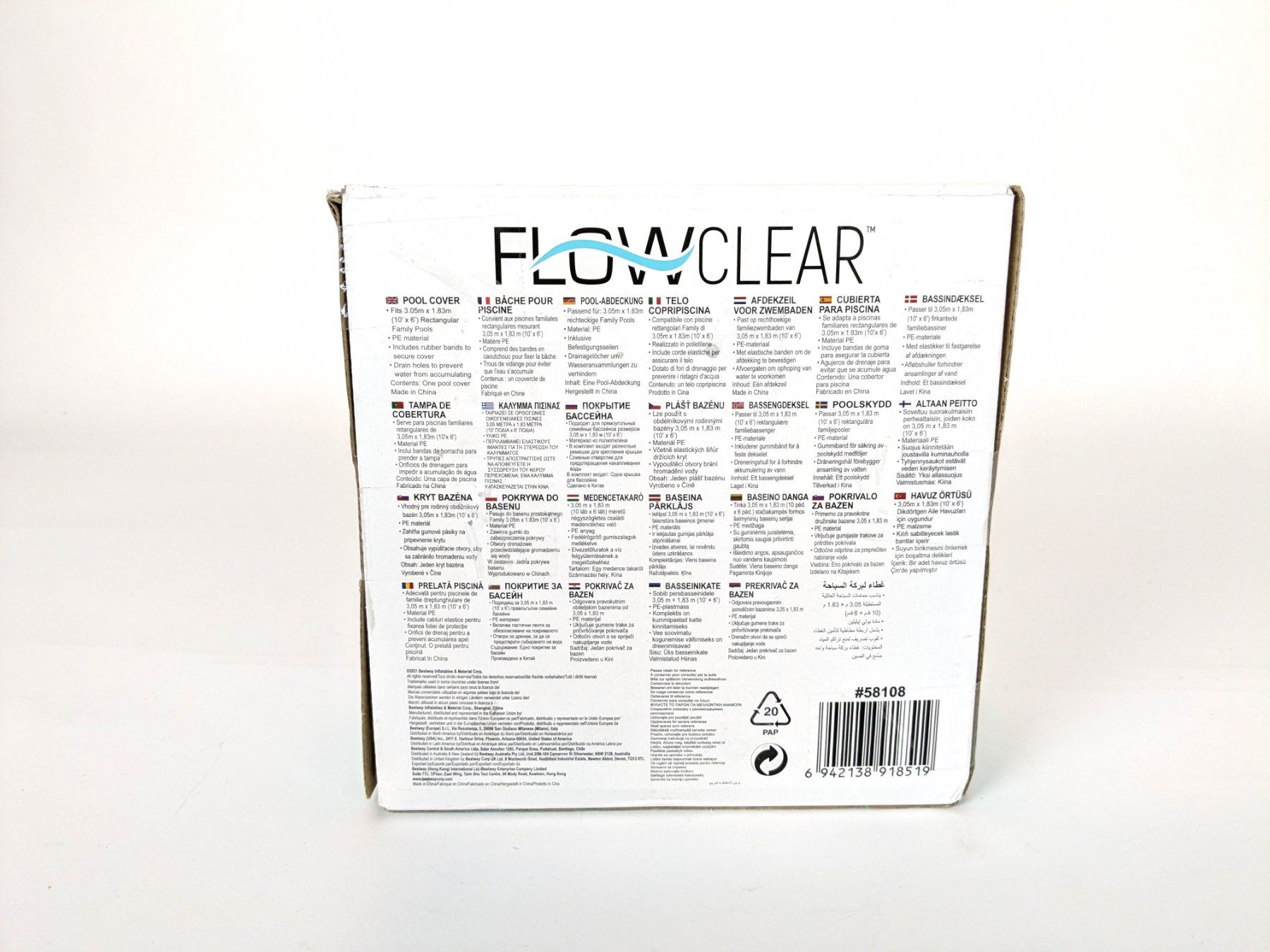 Accessori per Piscine: FLOWCLEAR POOL Abdeckung L:3.40m B:2.30m – Nuovo (secondo la descrizione) da Thun venduto da Restwert_Thun 1