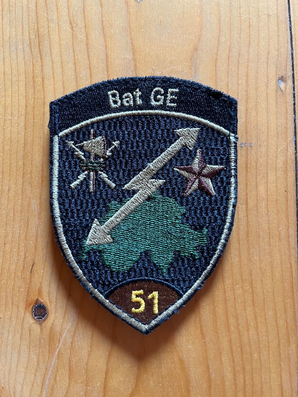 Schweizer Armee Placchette & Badge: Schweizer Armee Badge Patch Bat GE 51 – Usato da Maienfeld venduto da DivicoHelveticus