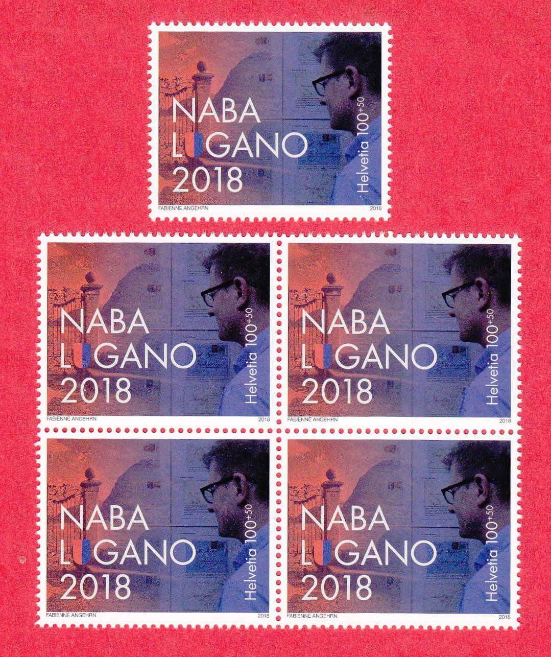 Tutti i francobolli: 2018  NABA LUGANO  4er Block und  Einzelne  ** Postfrisch ** – Nuovo (secondo la descrizione) da Adliswil venduto da Aenti