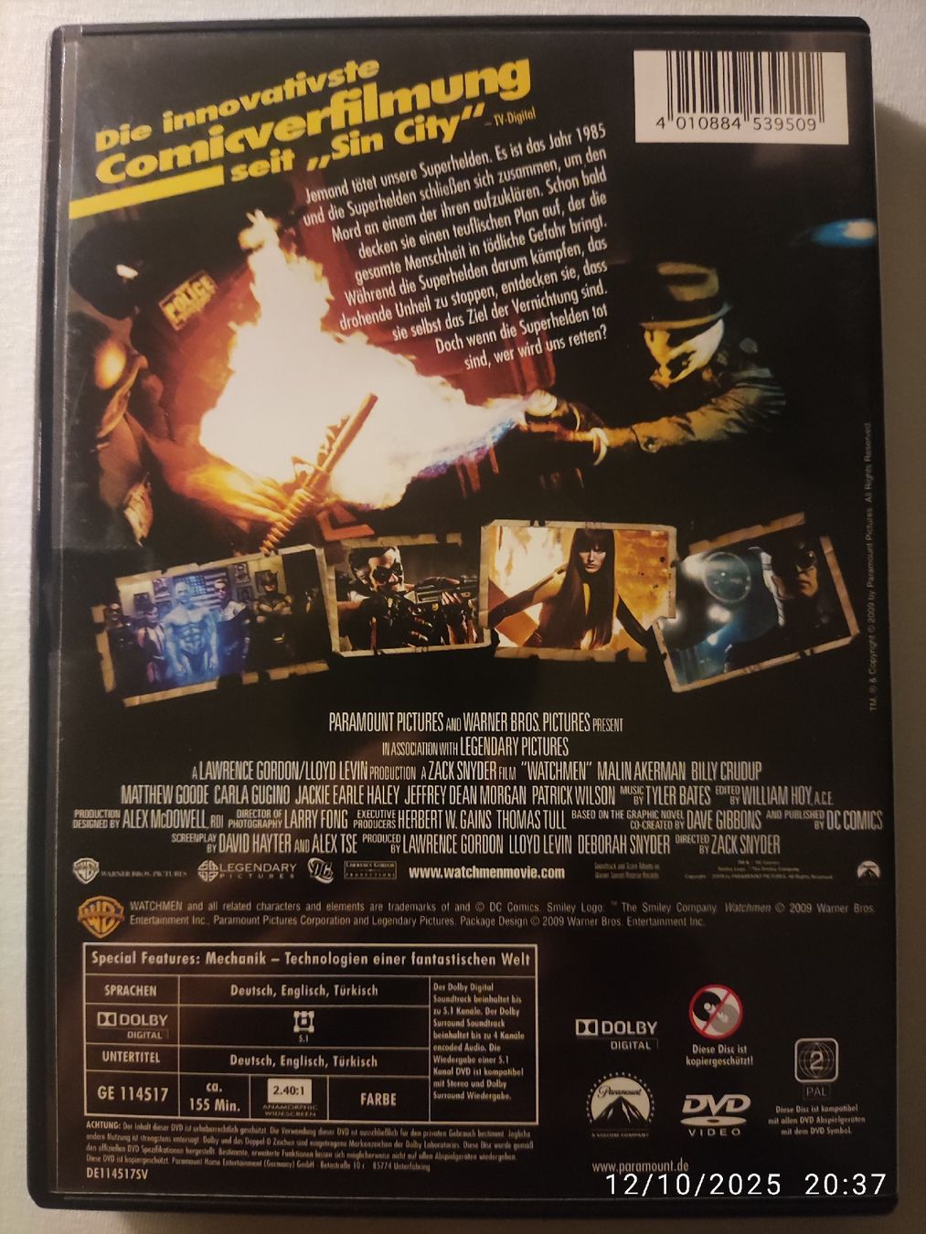 Tutti i DVDs: Watchmen - Die Wächter – Usato da Basel venduto da Alacant 1