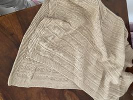 Leichte Babydecke beige 70x95cm neu