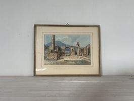 Aquarell Pompeii signiert datiert Gallo