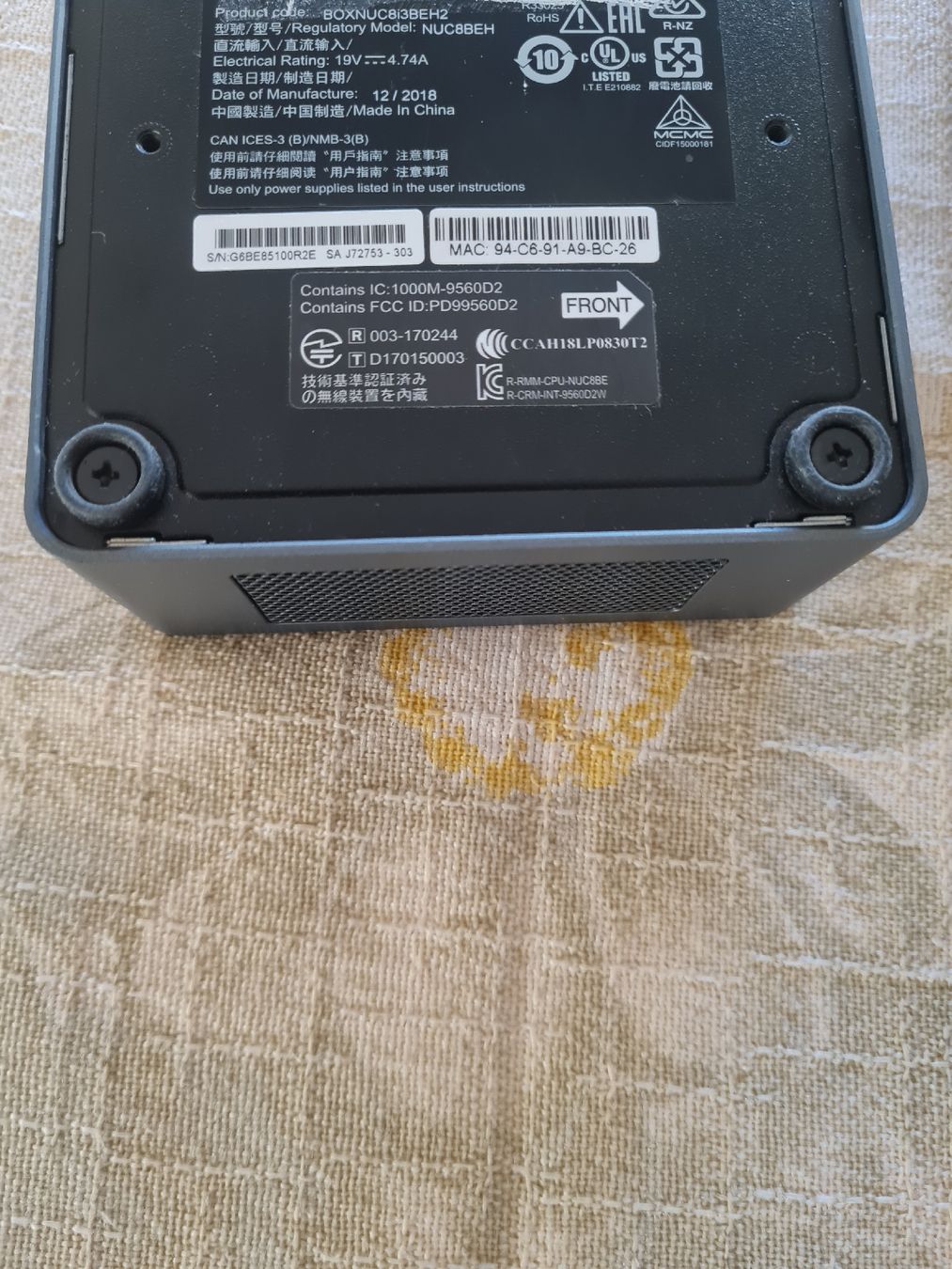 Intel PC: Intel NUC8i3BEH2 avec Win 11 – Usato da Fribourg venduto da Tolkien 2