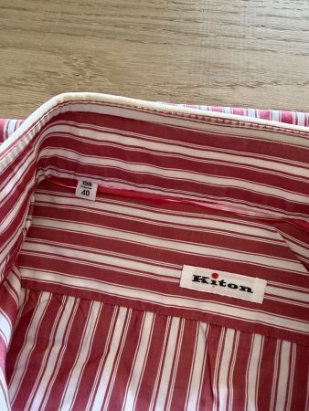 Hemd Kiton rot-weiss gestreift Groesse 40 gut erhalten