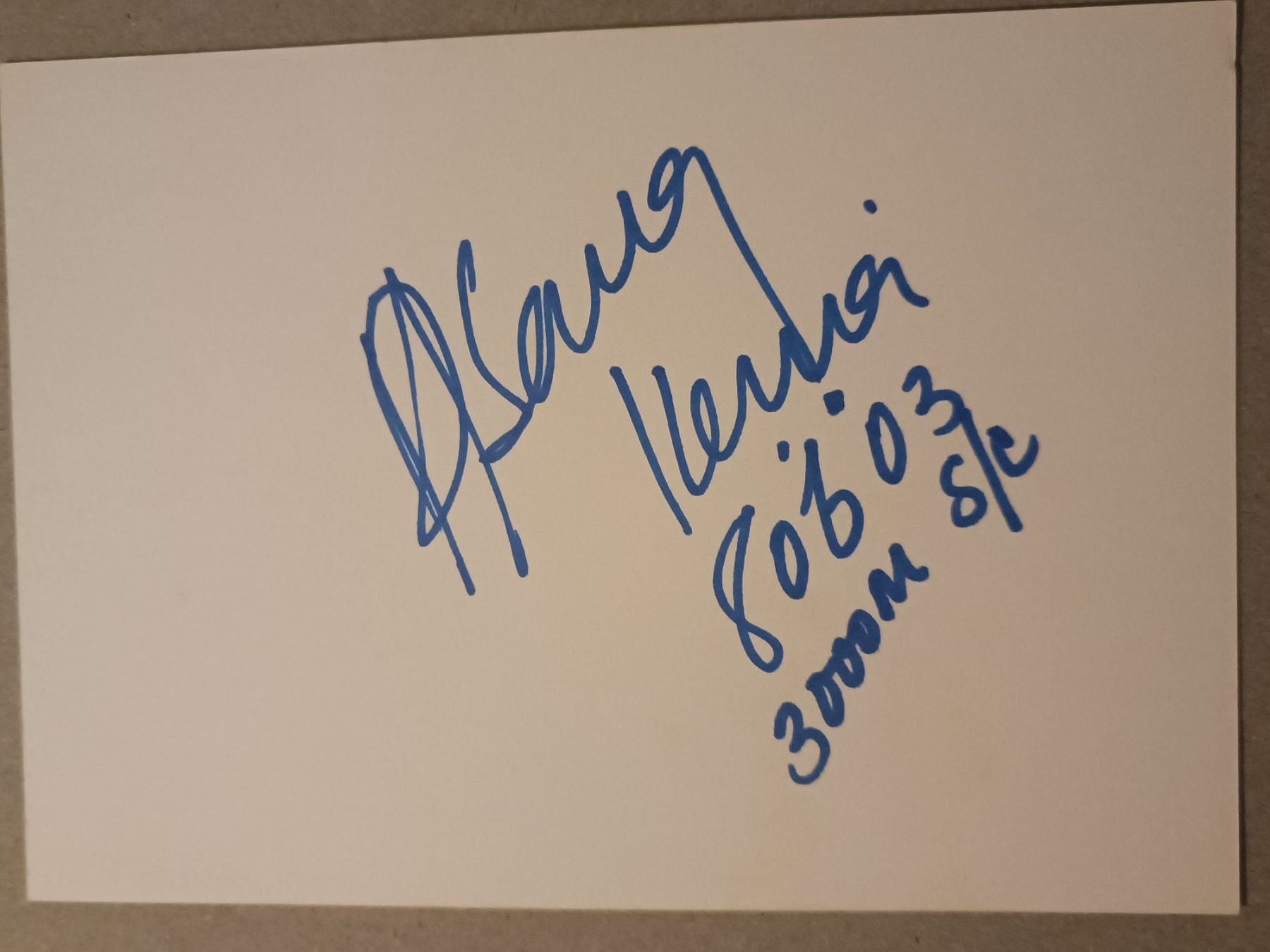 Autografi: Patrick Sang -Keichtathletik Olympia Silber- persönlich ges. – Usato da Menziken venduto da Artographs