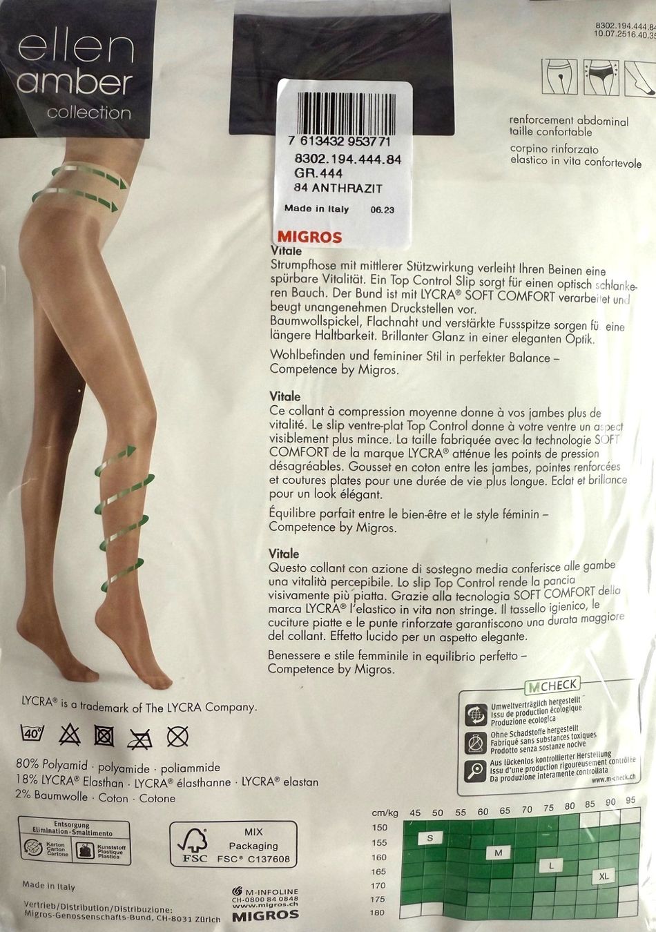 Ellen Amber Calze & Collant: Strumpfhose ellen amber Vitale – Nuovo e nell'imballaggio originale da Menziken venduto da chianti10 1