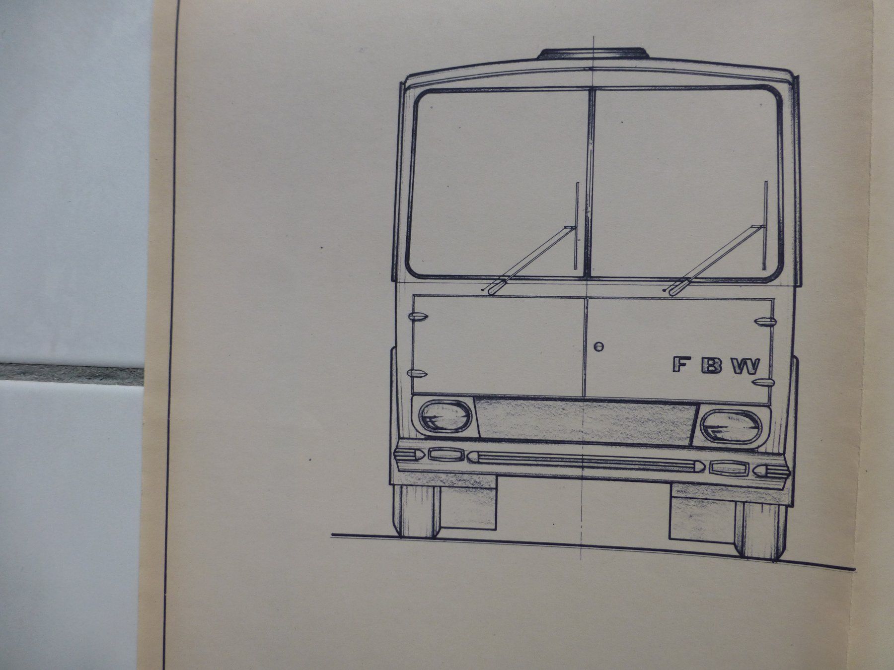 Poster & Bilder: Karroserie Plan, Einen FBW 40 CUA 43L 1966 – Gebraucht aus Bettlach von 1saurer 2