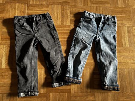2 jeans doublés H&M / taille 104
