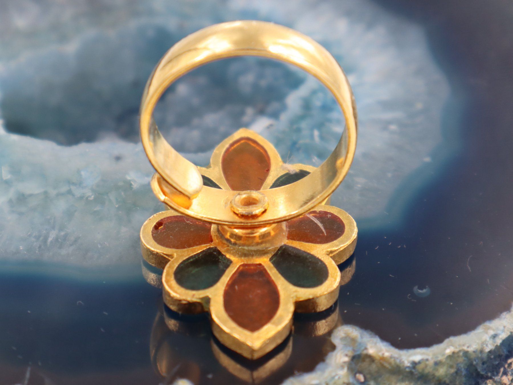 Anelli: Ring Blume, Adjustierbar – Usato da Baden venduto da swiss-alps 3