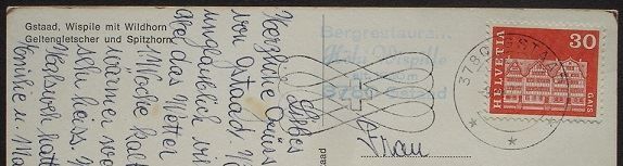 Ansichtskarten: GSTAAD Stempel Restaurant Höhi Wispille – Gebraucht aus Jona von philajona 1