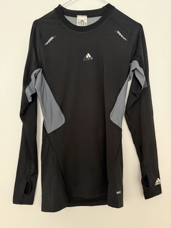 Adidas Langarmshirt schwarz grau Grösse M