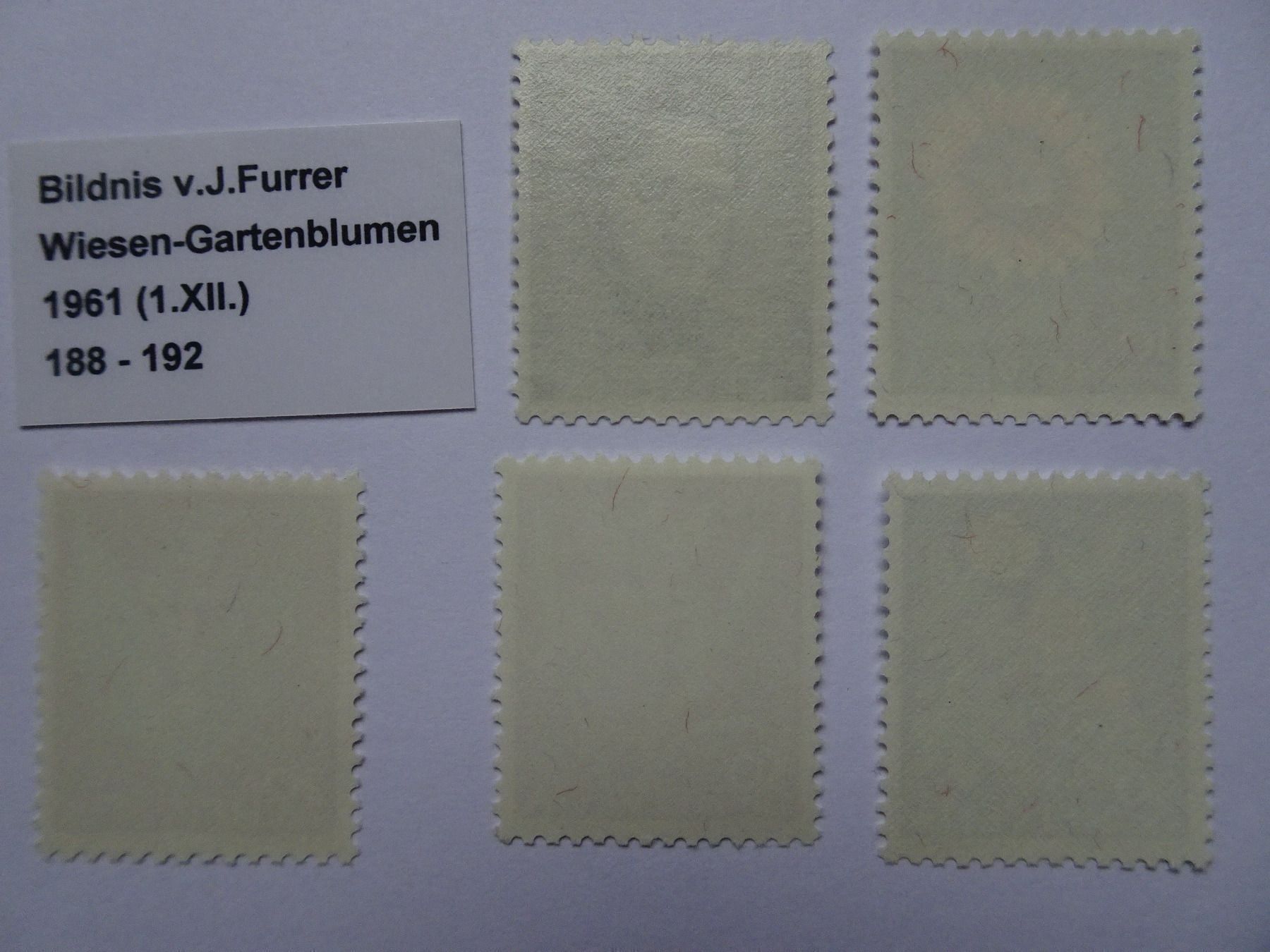 Alle Briefmarken: PJ 1961** – Neu (gemäss Beschreibung) aus Aadorf von Chnorli-Furz 1