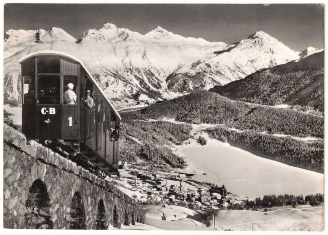 Cartes postales: St. Moritz - Standseilbahn Corviglia – D'occasion à Binningen par Mountainrider