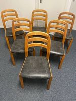 Lot de 6 chaises Dyrlund vintage en teck