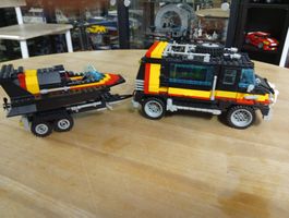 LEGO SYSTEM MODEL TEAM 5581 Van mit Boot mit Anleitung