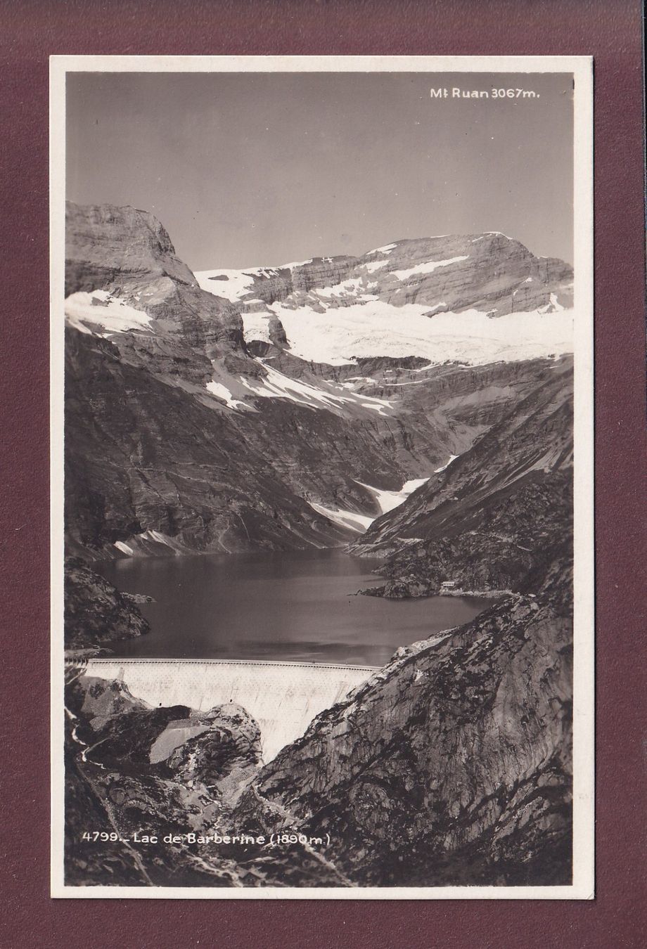 Cartoline postali: LAC DE BARBERINE - Mont Ruan – Usato da Pully venduto da nicecards