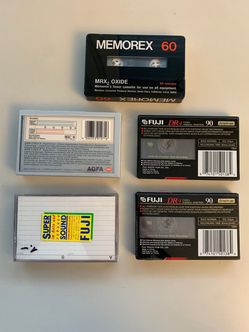 Musicassette: FÜNF NEUE AUDIO KASSETTEN – Nuovo e nell'imballaggio originale da Seuzach venduto da torensu 1