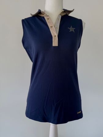 Damen Sport Golf Tennis Poloshirt MDC dunkelblau Gr. 36