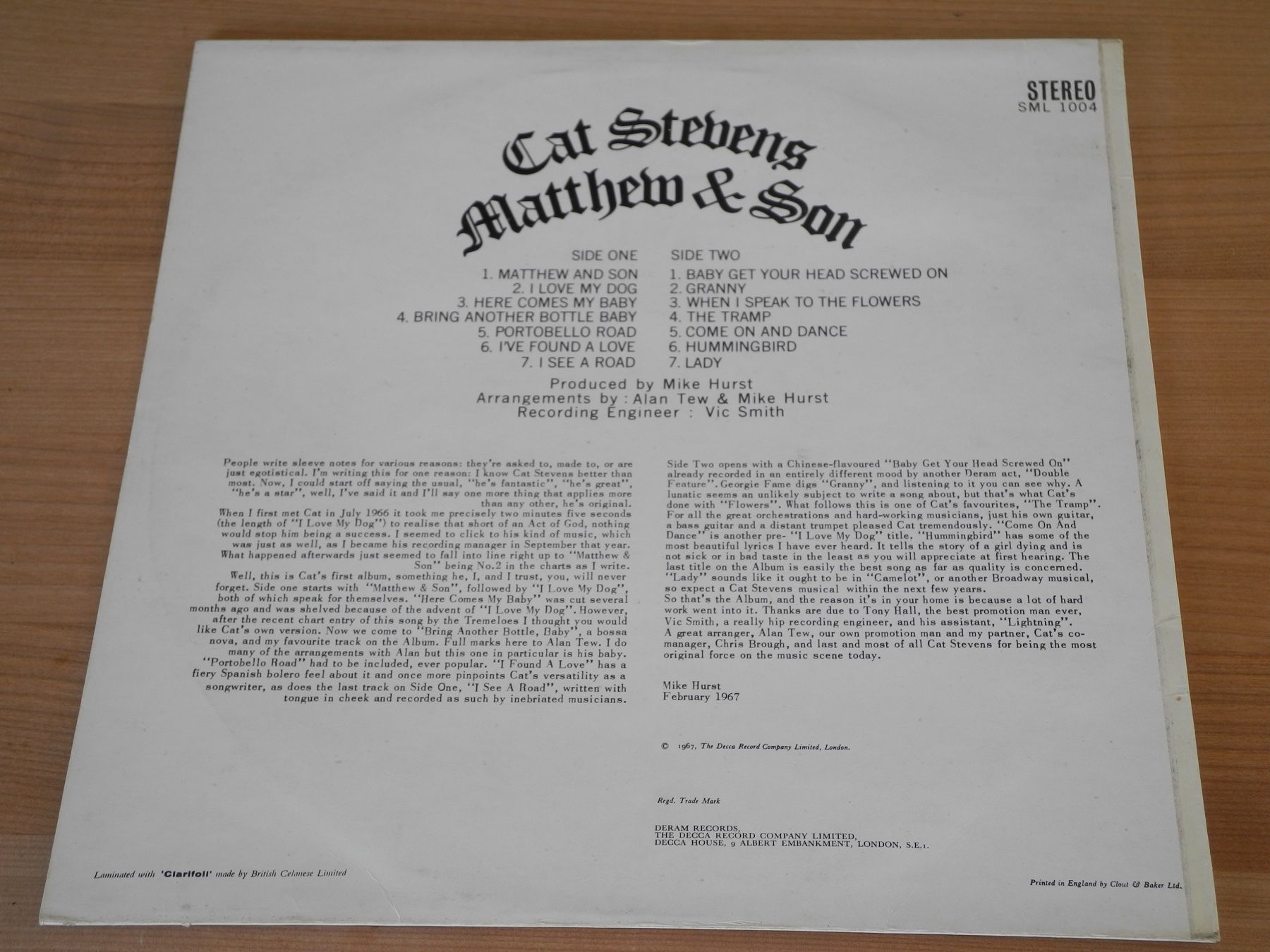 Dischi in vinile: CAT STEVENS: MATTHEW & SON - DERAM - UK – Nuovo (secondo la descrizione) da Fahrwangen venduto da Swirl2 1