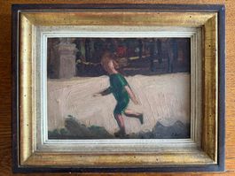 Paul Basilius Barth Gemälde signiert Schweizer Kunst