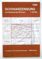 Schwarzenburg 1:25'000 Landkarte Landeskarte d. Schweiz 1186