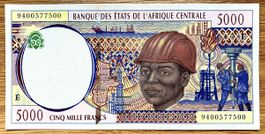 5000 Francs Kamerun 1997!!! UNC!!!