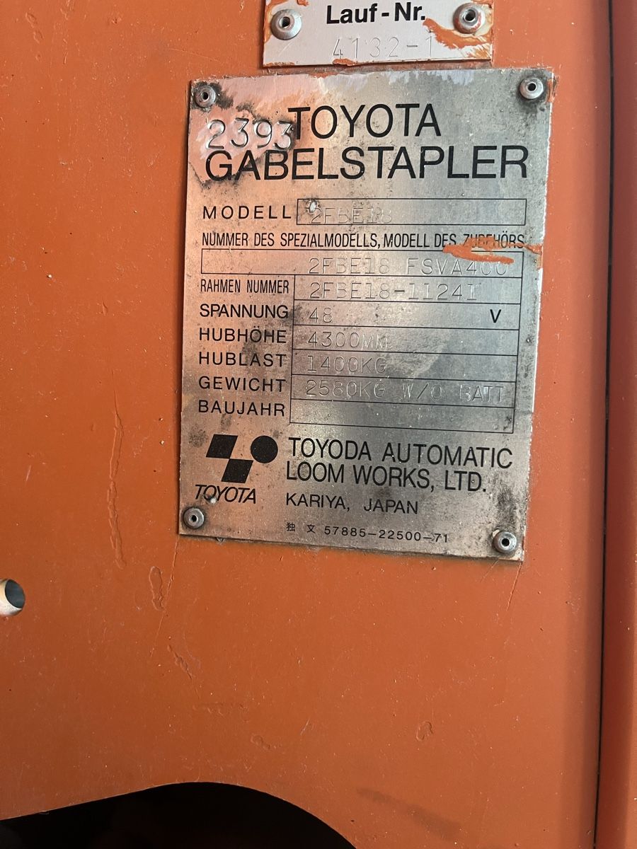 Toyota Gabelstapler & Hubwagen: Gabelstapler Elektro 3-Rad – Gebraucht aus Bettlach von Esbe62 6