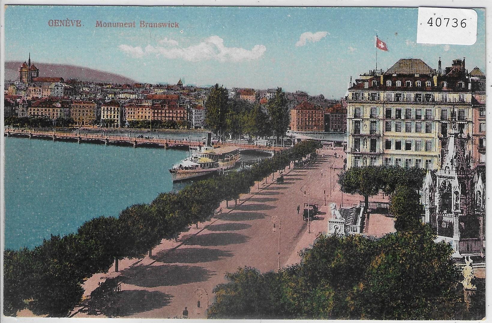 Cartoline postali: Geneve - Monument Brunswick - Litho – Usato da Ettingen venduto da Kartenplanet