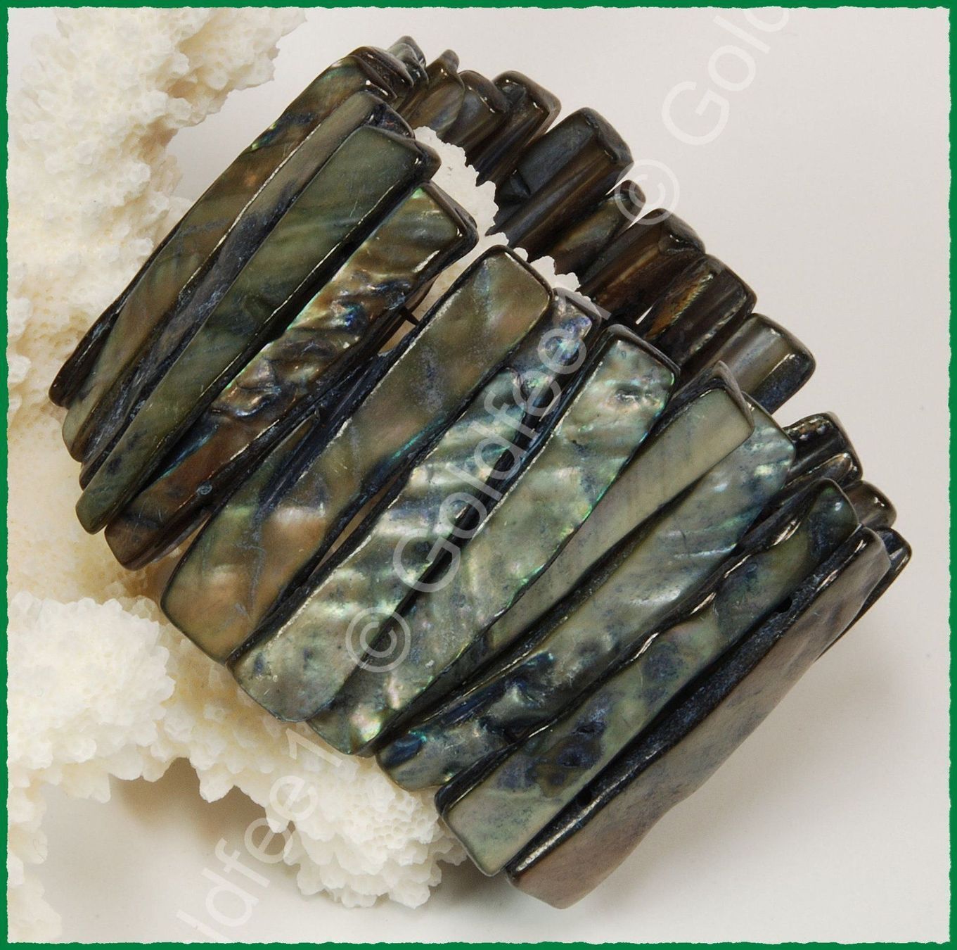 Bracciali & Braccialetti: Mutter der Perle Shell Stretch Armband – Nuovo e nell'imballaggio originale da Oberglatt ZH venduto da Goldfee1 1