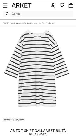 ARKET Stockholm Maxishirt Ringelkleid Baumwolle Grösse M